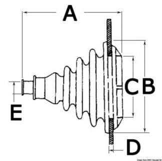 Soffietto passacavi bianco piccolo 03.413.02 Osculati