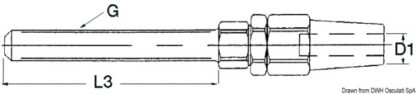 Terminale inox tenditore Ø 6mm 05.004.12 Osculati