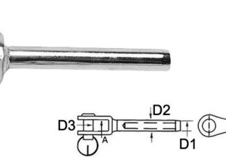 Terminale inox forcella Ø 6 mm 05.191.06 Osculati