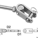 Termin. inox forc.snod. Ø 4mm 05.193.04 Blue wave
