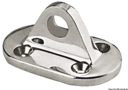 Basetta inox per lifeline occhio 10 mm 05.860.87 Osculati