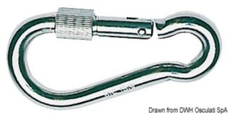 Moschettone inox ghiera mm 120 09.195.12 Osculati