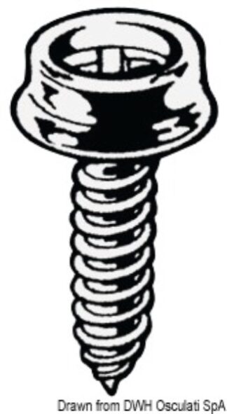 Bottone maschio ottone 10.306.00 Osculati