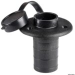 Basetta plastica nera incasso su piano 3 contatti 11.000.02 Osculati