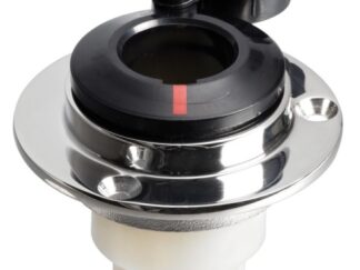 Basetta dritta a incasso inox cappuccio nero 11.000.06 Osculati