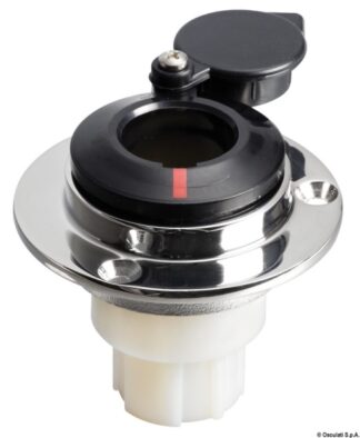 Basetta dritta a incasso inox cappuccio nero 11.000.06 Osculati