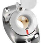 Osculati 11.000.07 Basetta Angolata A Incasso Inox Cappuccio Bianco luci 360 e aste luminose a led omologate rina per imbarcazioni fino a 50 m visibilita 2 nm