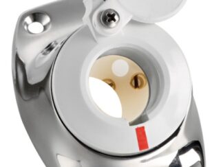 Basetta angolata a incasso inox cappuccio bianco 11.000.07 Osculati