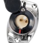 Basetta angolata a incasso inox cappuccio nero 11.000.08 Osculati