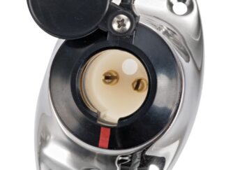 Basetta angolata a incasso inox cappuccio nero 11.000.08 Osculati