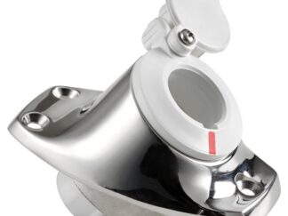 Basetta angolata a incasso inox cappuccio bianco 11.000.09 Osculati