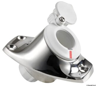 Basetta angolata a incasso inox cappuccio bianco 11.000.09 Osculati