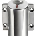 Basetta a parete inox cappuccio bianco 2 contatti 11.000.13 Osculati