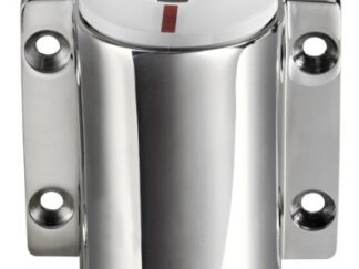 Basetta a parete inox cappuccio bianco 2 contatti 11.000.13 Osculati