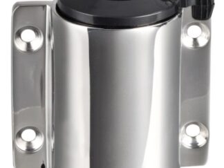 Basetta a parete inox cappuccio nero 2 contatti 11.000.14 Osculati
