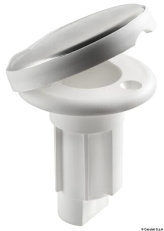 Basetta bianca incasso cappuccio inox 2 contatti 11.000.21 Osculati