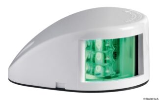 Fanale di via Mouse Deck verde corpo ABS bianco 11.037.02 Osculati