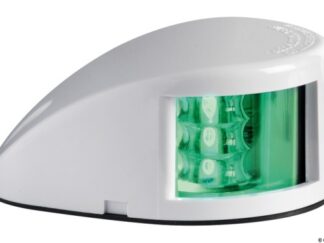 Fanale di via Mouse Deck verde corpo ABS bianco 11.037.02 Osculati