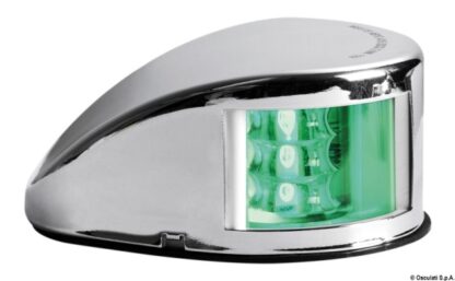 Fanale di via Mouse Deck verde corpo inox 11.037.22 Osculati