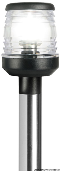 Asta 100 cm inox con fanale plastica nera 11.110.10 Osculati