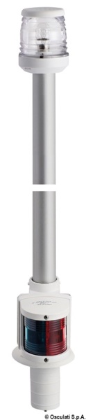 Asta 100 cm 360° e rosso/verde ad incasso bianco 11.125.01 Osculati