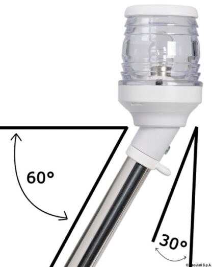 Asta 360° led 60 cm fanale bianco in asse 11.140.31 Osculati