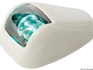 Fanale bianco verde 112° Orions 11.395.12 Osculati
