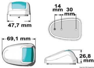 Fanale bianco led 360° 11.131.02 Osculati