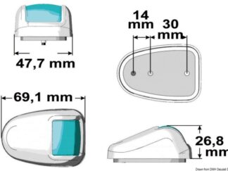 Osculati 11.131.02 Fanale Bianco Led 360°
