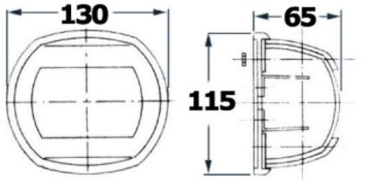 Fanale Maxi 20 verde/nero 24 V 11.411.22 Osculati