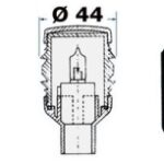 Fanale Utility 88 testa/albero 11.412.03 Osculati