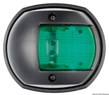 Fanale a led destro carcassa nera 11.448.02 Osculati
