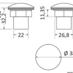 Luce di cortesia a LED blu 13.183.03 Osculati