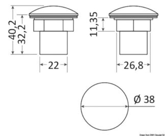 Luce di cortesia a LED blu 13.183.03 Osculati