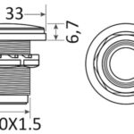 Luce di cortesia led da incasso blu 13.183.13 Osculati