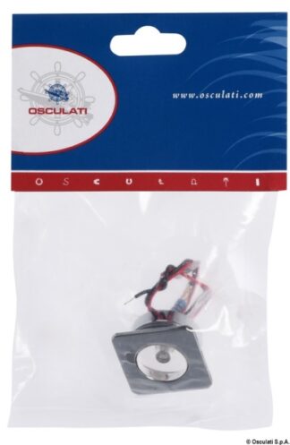 Luce cortesia a LED quadrata bianca 13.185.12 Osculati