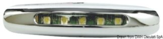 Luce cortesia cromata 5 LED bianchi 13.187.01 Osculati