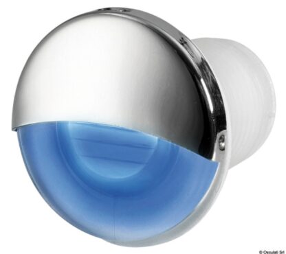 Luce di cortesia LED da incasso tonda blu 13.188.12 Osculati