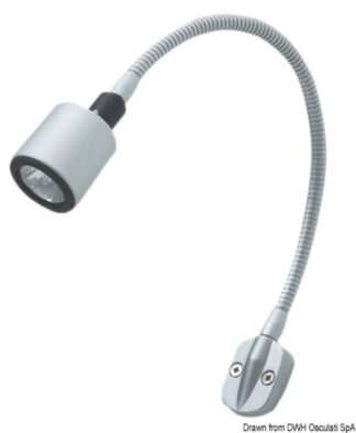 Luce testa letto 6 LED titanio corta 13.239.26 Batsystem