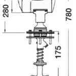Faro comando interno 24 V 185 mm 13.342.24 Osculati