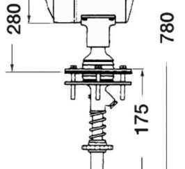 Faro comando interno 24 V 185 mm 13.342.24 Osculati