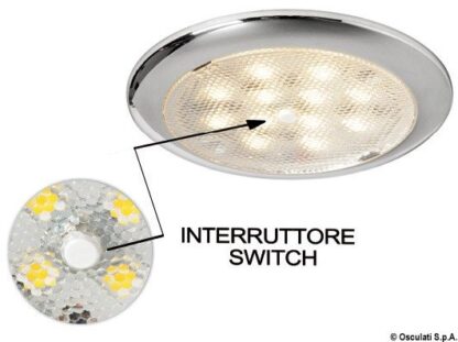Plafoniera Procion inox con interruttore 13.442.12 Osculati