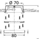 Faretto Hydra inox lucido 10 W 13.481.01 0