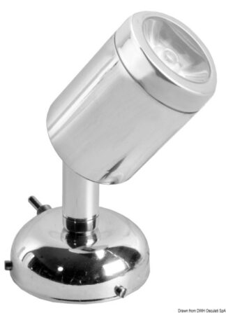 Applique snodata inox 1 x 3 W HD 13.904.01 Osculati
