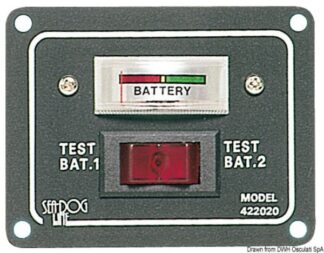 Pannellino tester per 2 batterie 14.100.02 Osculati