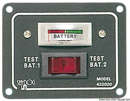 Pannellino tester per 2 batterie 14.100.02 Osculati