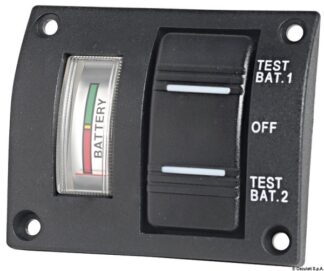 Pannellino tester per 2 batterie IP56 14.100.04 Osculati