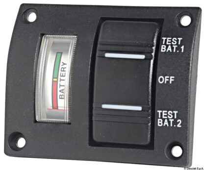 Pannellino tester per 2 batterie IP56 14.100.04 Osculati