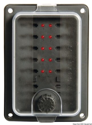 Scatola portafusibili lamellari 10 uscite 14.100.65 Osculati