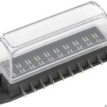 Scatola portafusib. lamellari alta imper. 10 posti 14.100.84 Osculati